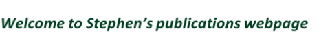 Welcome to Stephen’s publications webpage