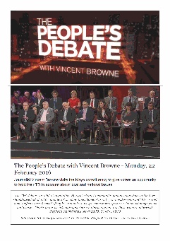 The People's Debate in Castlebar, Co. Mayo.