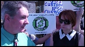 Stephen Manning of Integrity Ireland interviews TDs outside the Dail..